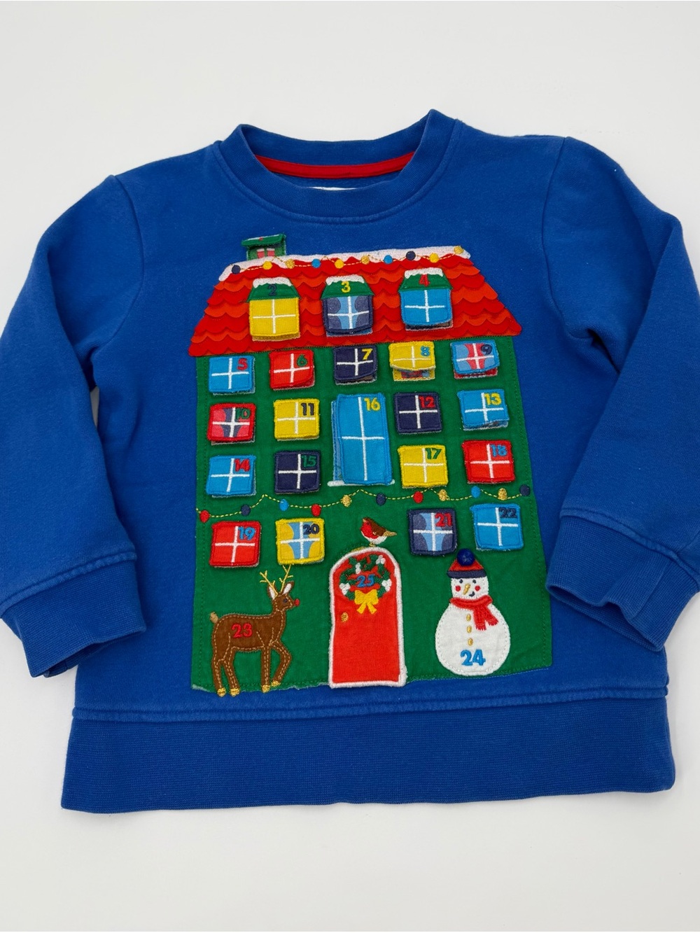 Mini Boden Christmas Advent Lift The Flap Sweatshirt 3-4